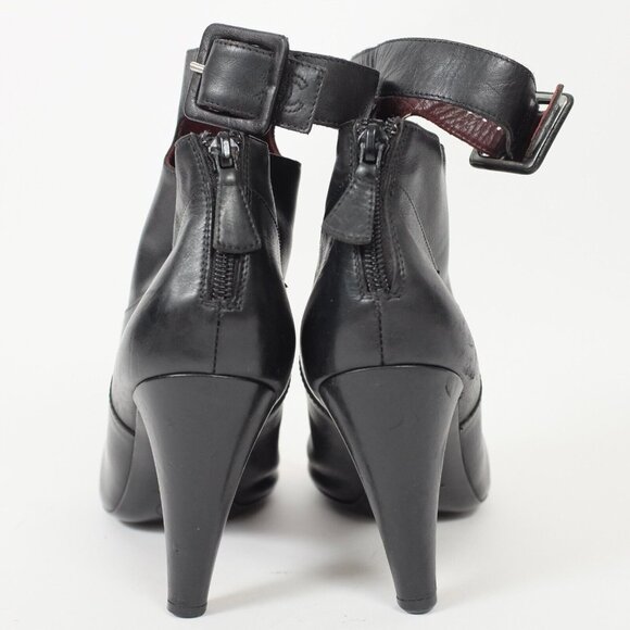 Chanel 39 US 9 ankle boots shoes CC logo beige toecap ankle strap 2007 - Picture 4 of 11